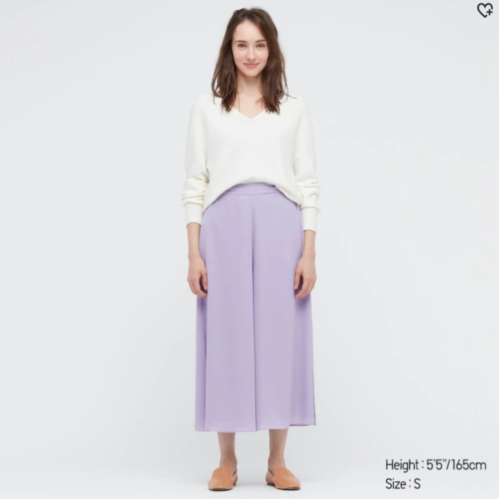 Uniqlo Women Chiffon Slit Skirt Pants - Size: M